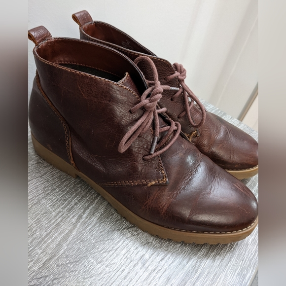 Ralph Lauren Brown Leather Ankle Boots - Picture 2 of 3